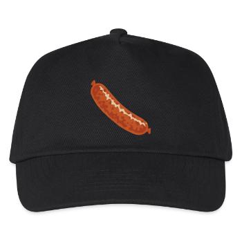 saucisse - Casquette de baseball Enfant - noir - Devant
