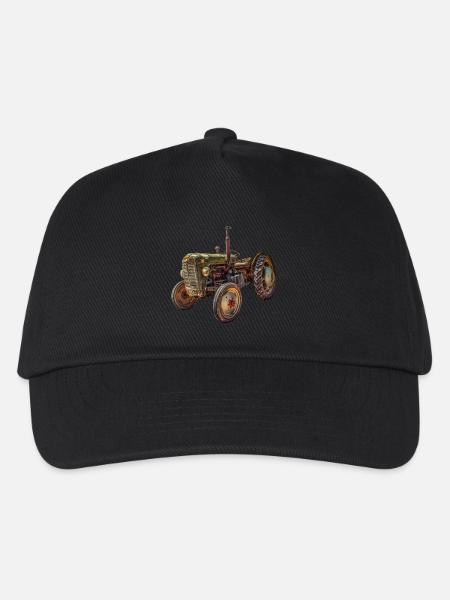 grüner Traktor Oldtimer - Kinder Basecap - Schwarz