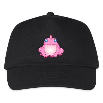 Frosch mit Horn - Kinder Basecap - Schwarz - Vorne