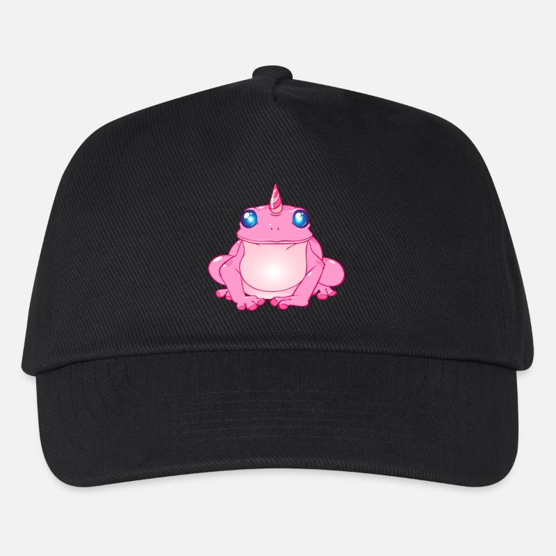 Frosch mit Horn - Kinder Basecap - Schwarz
