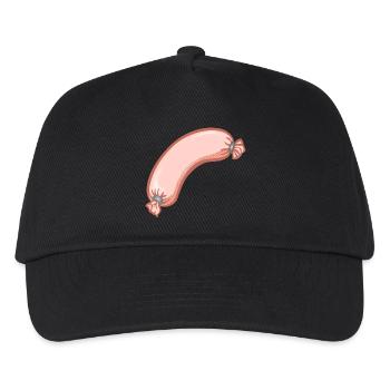 Wurst,esse,würstchen - Kinder Basecap - Schwarz - Vorne