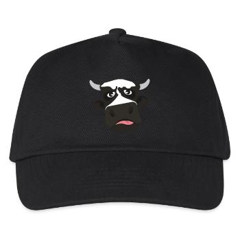 Cow face, cow - Kids’ Baseball Cap - black - Front