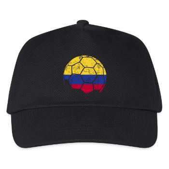 Colombia Soccer Ball Fußball - Kinder Basecap - Schwarz - Vorne