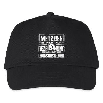 METZGER - Leben - Kinder Basecap - Schwarz - Vorne