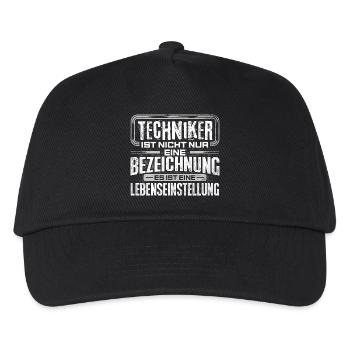 TECHNIKER - Leben - Kinder Basecap - Schwarz - Vorne