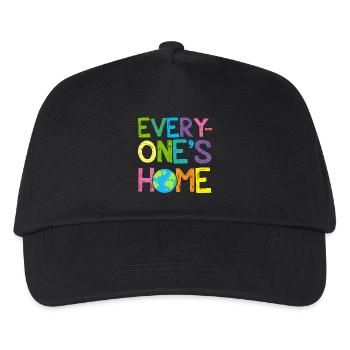 Tag der Erde, an dem jeder zu Hause ist Retten Sie unser Planeten-Shirt - Kinder Basecap - Schwarz - Vorne