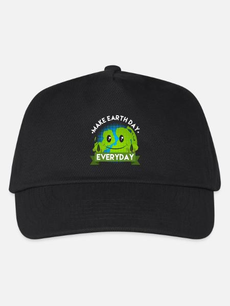 Machen Sie Tag der Erde jeden Tag Shirt - Geschenk - Kinder Basecap - Schwarz