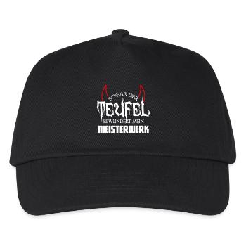 Teufel besser.PNG - Kinder Basecap - Schwarz - Vorne