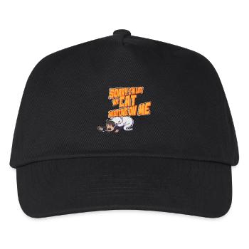 Sorry I'm Late My Cat Was Sitting On Me - Katzen - Kids’ Baseball Cap - black - Front