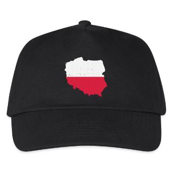 Carte géographique Drapeau Pologne T-Shirt Polska Cadeau - Casquette de baseball Enfant - noir - Devant