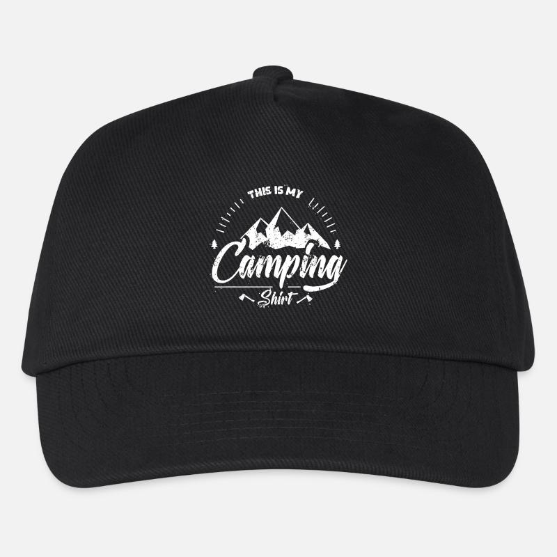 Das ist mein Camping Shirt - Vintage - Camping - Kinder Basecap - Schwarz
