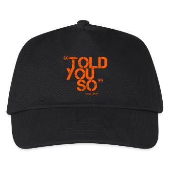 ORWELL (orange) - Kids’ Baseball Cap - black - Front