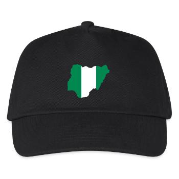 Nigeria T-Shirt - Kinder Basecap - Schwarz - Vorne
