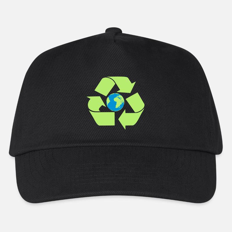 Recycling Erde - Kinder Basecap - Schwarz