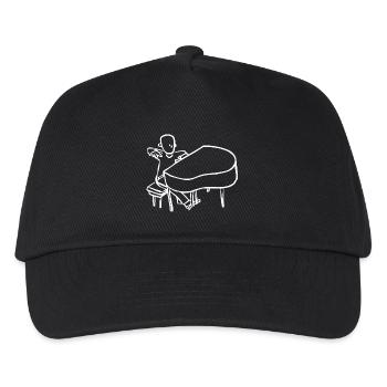 Pianist Gift Comic Piano Music - Kids’ Baseball Cap - black - Front