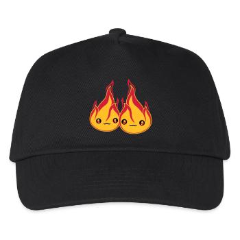 2 friends team couple love couples in love sat - Kids’ Baseball Cap - black - Front