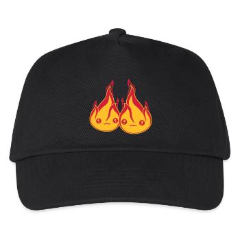 team 2 friends couple love couples in love sat - Kids’ Baseball Cap - black - Front