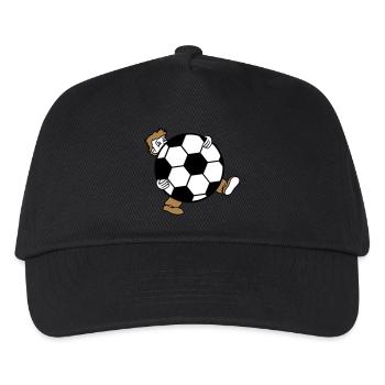 sport fussball verein riesig kicker tor kugel ball - Kinder Basecap - Schwarz - Vorne