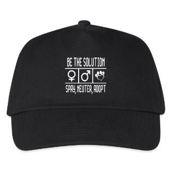 Spay Neuter Adopt Cat Shirt - Kids’ Baseball Cap - black - Front