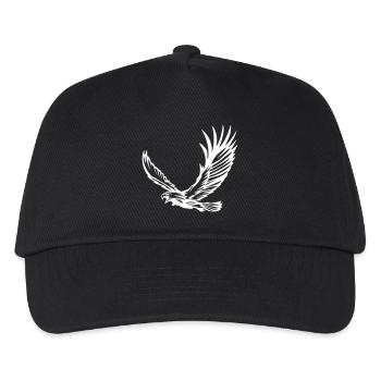 Adler im Flug - Kinder Basecap - Schwarz - Vorne