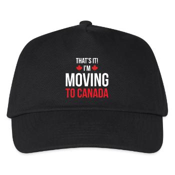 Moving to Canada - Kids’ Baseball Cap - black - Front