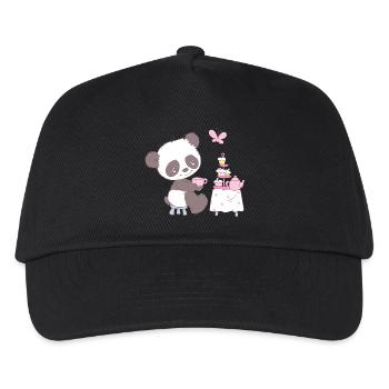 Cute little panda with cupcakes - Kinder Basecap - Schwarz - Vorne