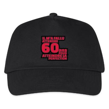 IL M'A FALLU ATTENDRE 60 ANS POUR ATTEINDRE... - Casquette de baseball Enfant - noir - Devant