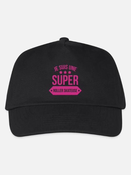 Super Roller Skateuse / Roller Skating - Casquette de baseball Enfant - noir