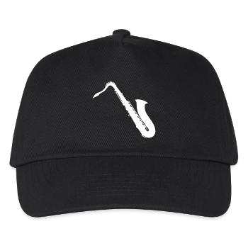 Saxophon - Kinder Basecap - Schwarz - Vorne