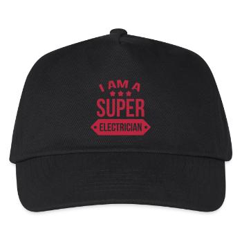 Elektriker / Elektrizität / Handwerker / Reparatur - Kinder Basecap - Schwarz - Vorne