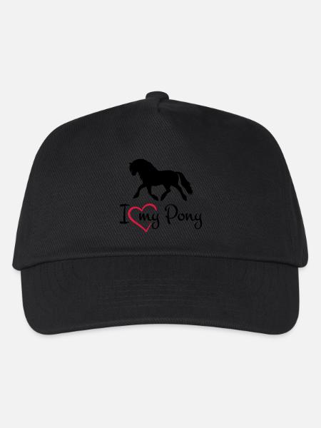 I love my pony, any colours - Kinder Basecap - Schwarz