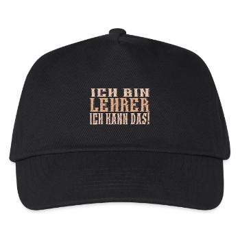 Ich bin Lehrer - Kinder Basecap - Schwarz - Vorne