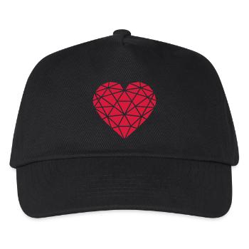 heart geometric - Kinder Basecap - Schwarz - Vorne