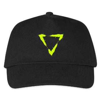 Symbole triangle brosse design nouveau jaune - Casquette de baseball Enfant - noir - Devant