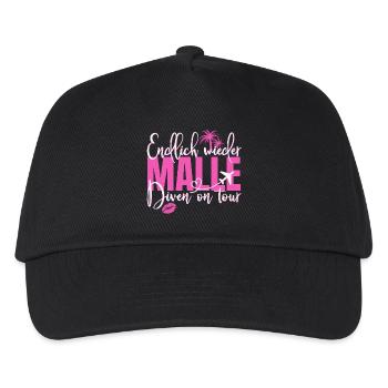 Mallorca Spruch Endlich Wieder Malle Diven On Tour - Kinder Basecap - Schwarz - Vorne