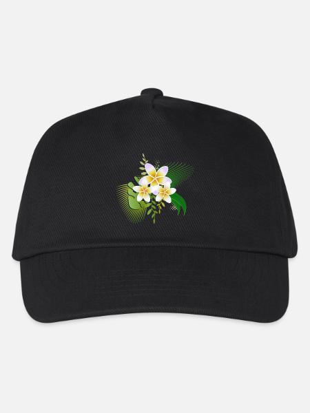 Blüten des Frangipani ein tropisches Schmuckstück - Kinder Basecap - Schwarz