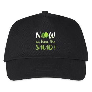 Now We Have The Salad Denglisch Spruch Lustig - Kinder Basecap - Schwarz - Vorne