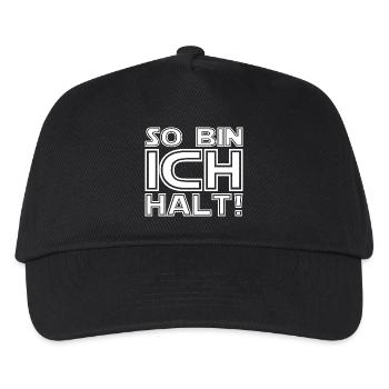 so I'm just in white - Kids’ Baseball Cap - black - Front