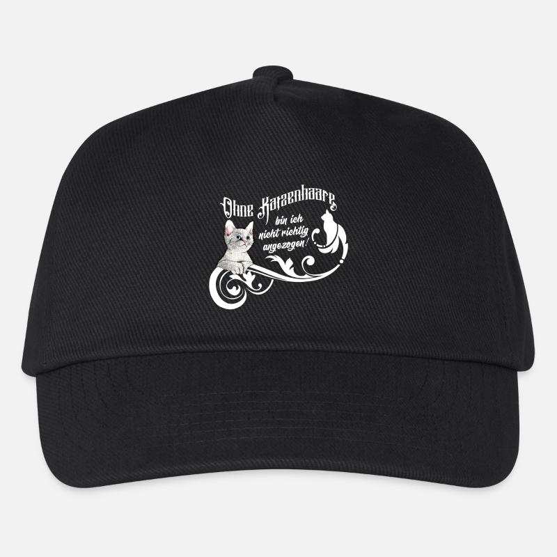 Katzenhaare - Kinder Basecap - Schwarz