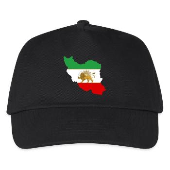 Iran Flag Lion and Sun - شیر خورشید پرچم - Kids’ Baseball Cap - black - Front