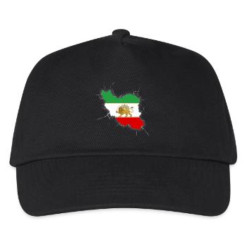 Iran Flag Lion and Sun - شیر خورشید - Kids’ Baseball Cap - black - Front