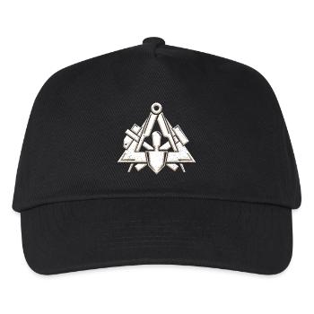 Symbole de la guilde des maçons dans un look grunge 3d cool - Casquette de baseball Enfant - noir - Devant