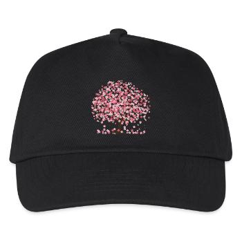 Cherry Blossom tree and petals - Kids’ Baseball Cap - black - Front