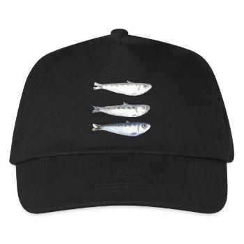 sardine - Kids’ Baseball Cap - black - Front