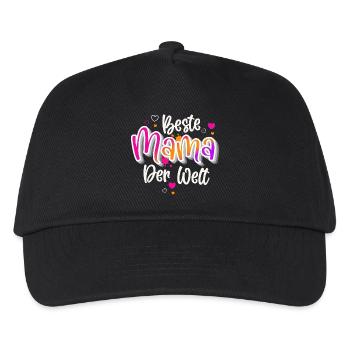 Beste Mama Der Welt - Kinder Basecap - Schwarz - Vorne