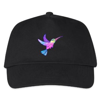 Kolibri Vogel niedliche Tiere - Kinder Basecap - Schwarz - Vorne