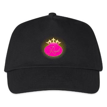 ROYAL Krone Gold Pink - Kinder Basecap - Schwarz - Vorne