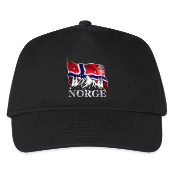 Norwegen - Kinder Basecap - Schwarz - Vorne