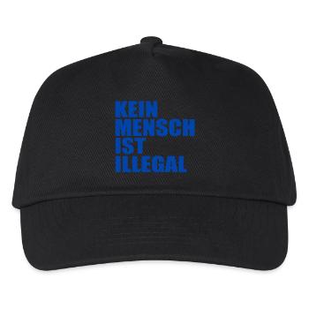 kein mensch ist illegal - Kinder Basecap - Schwarz - Vorne