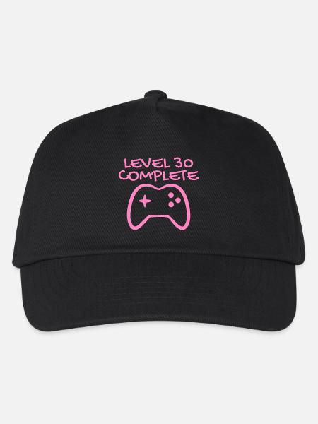 30 Geburtstag - Level 30 Complete - Gamer 30 Jahre - Kinder Basecap - Schwarz